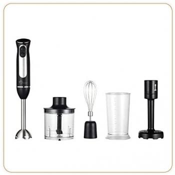 Batidora de Mano Multifuncional Inox 600W Negra LITTLE BALANCE