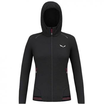 Chaqueta de Forro Polar con Capucha Salewa Pedroc PL HD para Mujer - Talla 38, Color Negro