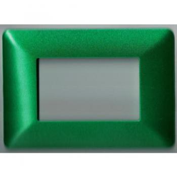 Placas Abs Verde Metalizado para Serie Matix Bticino Compatibles 3, 4 y 6 Módulos - 6 Foros