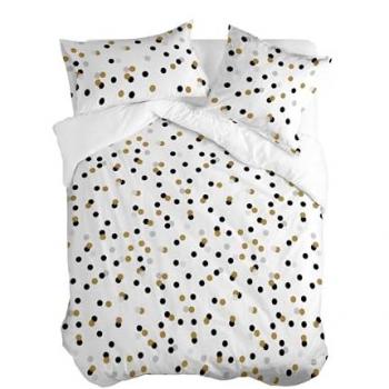 Funda Nórdica HappyFriday Multicolor 100% Algodón con Dots Dorados 140 x 200 cm