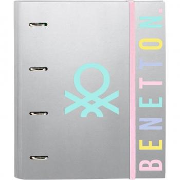 Carpeta 4 anillas 35mm con recambio Benetton Silver