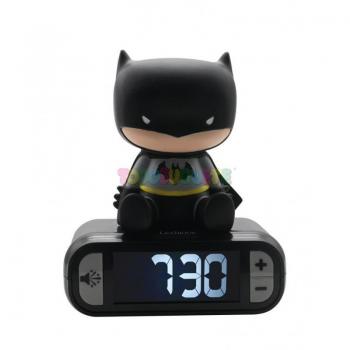 LEXIBOOK Batman 3D Night Light Digital Alarm Clock with Sound Effects
