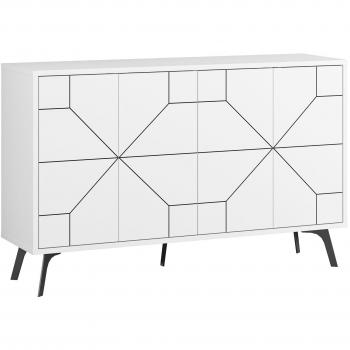 Aparador Buffet Menzzo 4 puertas decoradas L123 cm - Dune