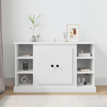 Aparador de madera contrachapada blanco 100x35,5x60 cm Vidaxl