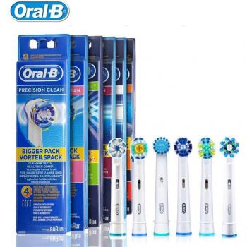 Recambio Cepillo Oral-B Precision Clean Pack de 4 Cabezales Originales para Cepillos de Dientes Eléctricos con Filamentos Suaves y Tecnología Rotativa