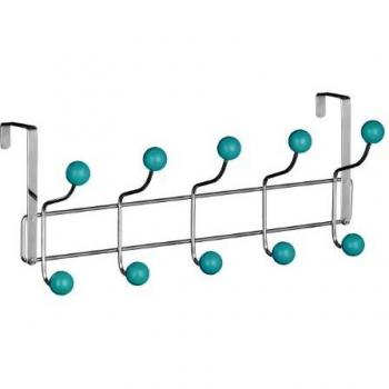 Premier Housewares Perchero, Cromo, Turquesa