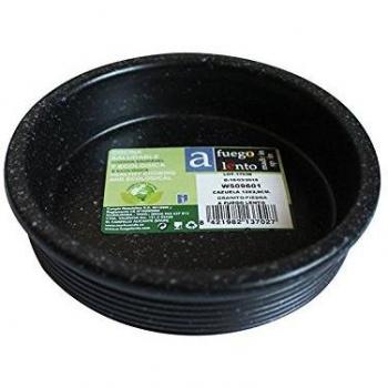 A Fuego Lento Cazuela Horno Piedra, Barro, Negro Granito, 12. cm