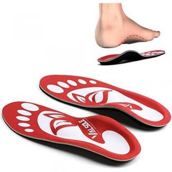 Valsole Plantillas Ortopédicas soportes de arco y talones la absorción de choque- para el dolor de talón, pie plano, Fascitis Plantar, dolor de rodilla y espalda