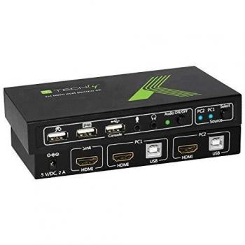 Techly 2x1 USB HDMI KVM Switch con Audio