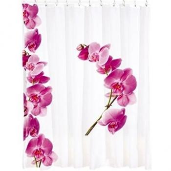 MSV Cortina DE BAÑO DE Poliester 180X200CM, Multicolor, 200x0.5x180 cm