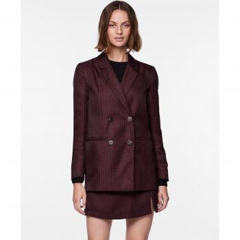 Pieces Americana Blazer Cruzada con Doble Abotonadura de Mujer