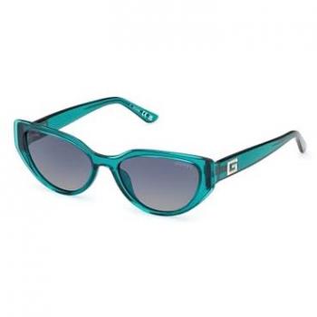 Guess Women's Cat Eye Sunglasses GU7910-96P, Shiny Dark Green/Gradient Green, One Size