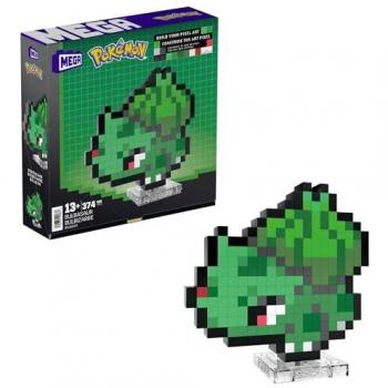 Mega Construcción Pokémon Bisasam Pixel Art - 374 Piezas
