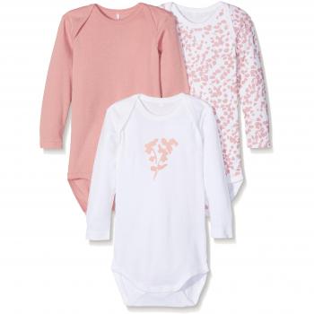 NAME IT Nmfbody 3p Ls Rose Tan Noos, Body para Bebés, Multicolor