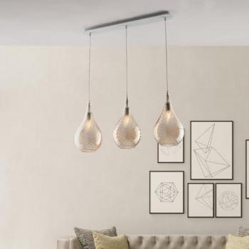 Lámpara de Pista Moderna Ámbar 3 Luces E27
