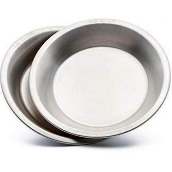 Camping Plate/Bowl Set - 2pcs | Made From Food Grade Stainless Steel | Stackable | Durable and tough | Suitable for Outdoor or Indoor use | Ideal for Camping, Fishing, Hunting, Family Picnics, Survival or as a Kids bowl.