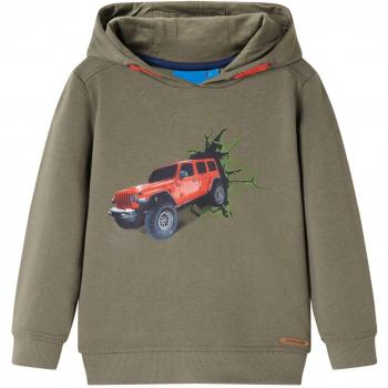Sudadera Infantil con Capucha Color Caqui 128
