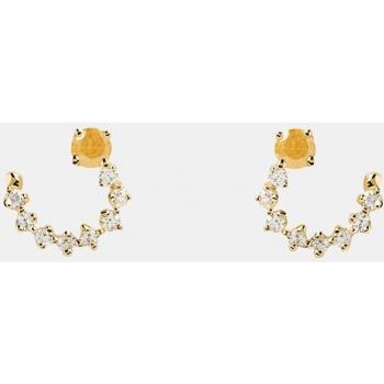 Pendientes VILLA de plata de ley bañada en oro 18k AR01-558-U PDPAOLA
