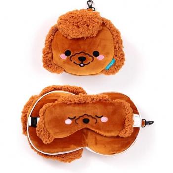 Relaxeazzz 2-in-1 Travel Pillow & Eye Mask - Gigi The Toy Poodle