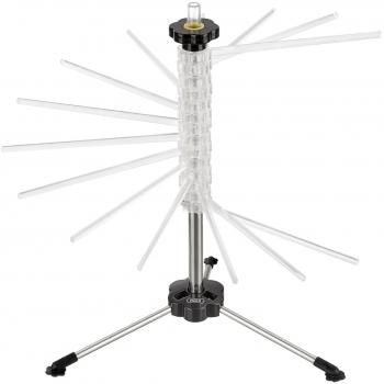 GOURMEO Secador de pasta para pasta de hasta 2 kg, 14 peldaños extensibles, varilla de transporte integrada, plegable - secador de espagueti, secador de pasta