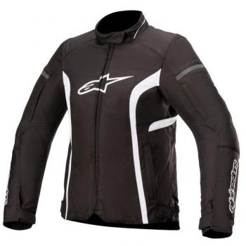 Chaqueta de Moto Alpinestars Stella T-Kira V2 Mujer Impermeable Textil Negro-Blanco