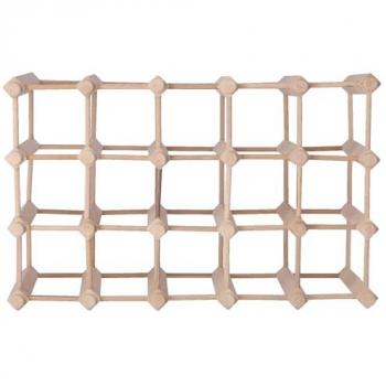 Botellero de Madera de Haya Natural para 20 Botellas - Wellhome