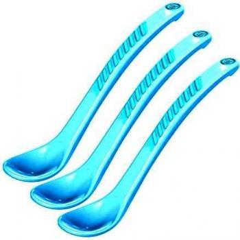 Twistshake 3X Feeding Spoon Set for Baby, Infant Feeding, BPA Free, 6+ Months, Pastel Blue
