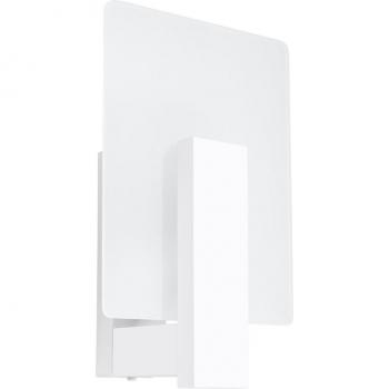 Aplique de pared empotrado cuadrado en madera blanca Sollux Lighting 16cm
