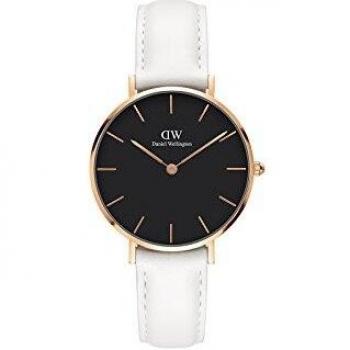 Daniel Wellington Petite Bondi, Reloj Blanco/Oro Rosado, 32mm, Cuero, para Mujer