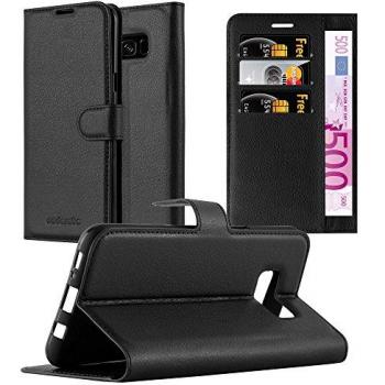 Funda Libro para Samsung Galaxy S8 - Negro Fantasma, Cubierta Protectora con Cierre Magnético, Tarjetero y Función de Soporte