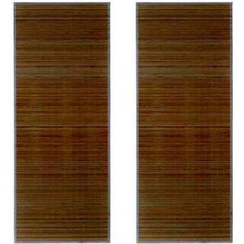 vidaXL 2X Alfombras Rectangulares Bambú Natura Accesorios Servicio Modernas Ideal Decoración Base Antideslizante PVC Resistentes Duraderasl 120x180cm