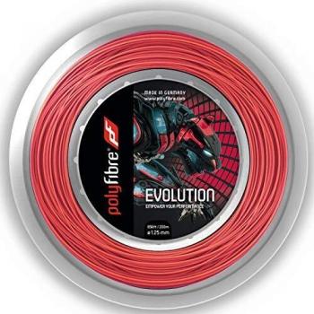 Polyfibre Evolution Saitenrolle 200m-Rot Cuerda de Tenis, Unisex Adulto, Rojo, Talla única