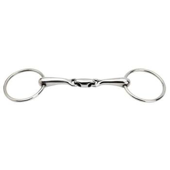Horka doble articulado sueltos anillo bridón SS 16 mm, metalizado, 13.5cm