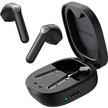 SoundPEATS TrueAir2 + [Versión de Actualización] Auriculares Bluetooth con Carga Inalámbrica, Auriculares Internos con 4 Micrófonos, Bluetooth 5.2 TrueWireless, Reducción de Ruido CVC 8.0, 25h