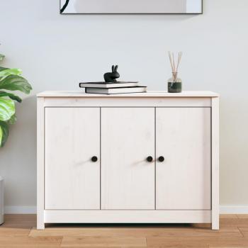 Aparador de madera maciza de pino 100x35x74 cm, Mueble de Almacenaje de Salón, Armarios con Puertas, Cajón de Madera, Buffet para salón Moderno, Armario Auxiliar