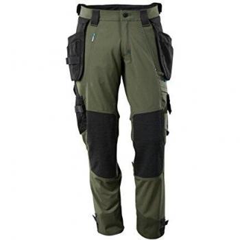 Pantalón de Trabajo MASCOT Advanced 17031 con Bolsillos Colgantes Grande Color Verde Musgo