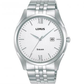 Reloj de pulsera LORUS Classic RH987PX9 - Correa Gris Plata, Dial Gris Seda, Hombre, 42 mm