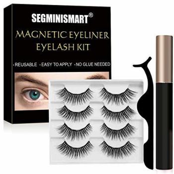 Pestañas Magnéticas,Pestañas Magneticas Delineador,Magnéticas Eyeliner Waterproof,PestañasPostizas Magnéticas Kit,No se Necesita Pegamento,Reutilizables