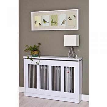 TopKit | Cubreradiador Cristian 3121 | 120 cm de Ancho |Cubreradiador Grande | Diseño Elegante |Blanco