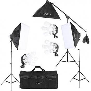 Andoer Softbox Kit de Iluminación para Photo Studio Video,