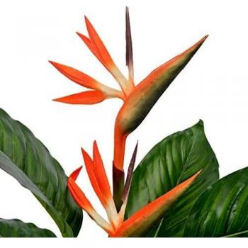 SengentoStyle Kunstplant met pot strelitzia 100 cm rood