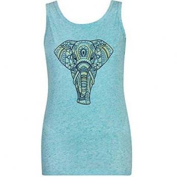 Dare 2b - Camiseta de Tirantes para Mujer, diseño de Elefante, Mujer, DWT448 1J920L, Aruba Blue, FR : 3XL