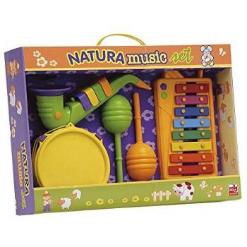 Set de Percusión Reig Natura Music 9 Piezas - Incluye xilófono, tambor, saxofón y maracas
