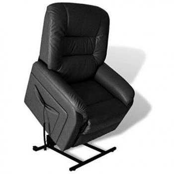 vidaXL Sillón eléctrico reclinable con 1 posición para TV negro