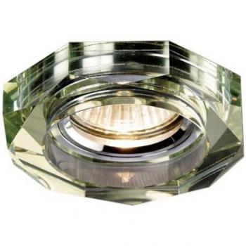 Foco Empotrable Cristal Vino Blanco 2 Cm - Downlight empotrado con borde hexagonal profundo, color vino blanco