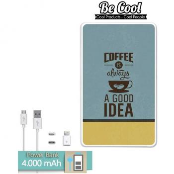 Becool® - Batería Externa Power Bank 4000 mah + Gratis 1 cable USB-MicroUsb