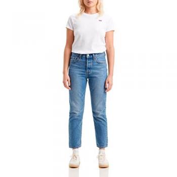 Levi's 501 Crop Women's Jeans - Medium Indigo Worn In, Sustainable Denim, Size W29 L26