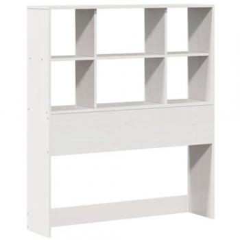 Cabecero de cama almacenaje madera maciza pino blanco 90 cm