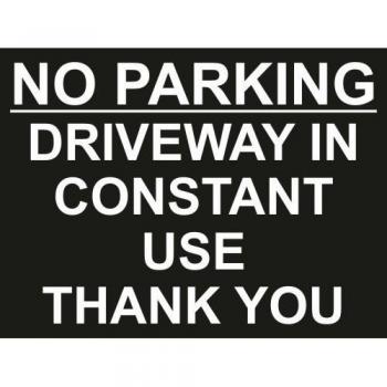 NO estacionarse entrada en uso constante del tamaño aproximado de 300 mm x 200 mm x 4 mm de PVC rígido