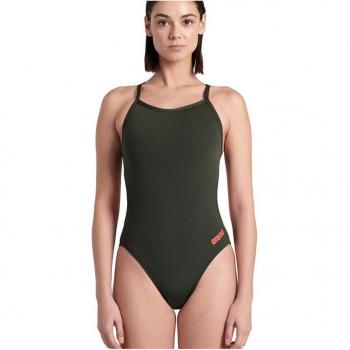 Bañador de mujer Arena Team Swimsuit Verde talla XL